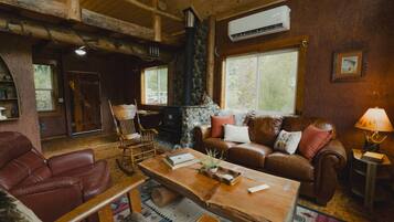Fireplace, books