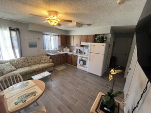 40-inch Smart TV with cable channels, toys