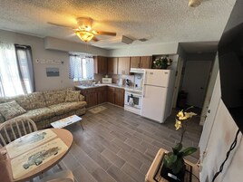 40-inch Smart TV with cable channels, toys