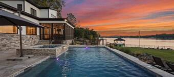 Sunset Retreat at the Lake | Sleeps 24 | Pool