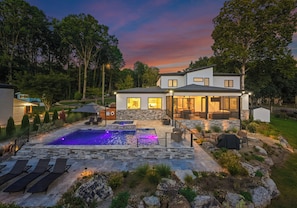 Exterior - Sunset Retreat at the Lake | Sleeps 24 | Pool & Hot Tub (Sherrills Ford)
