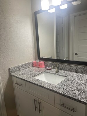 Towels, soap, toilet paper