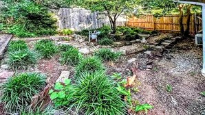 A garden with various plants and a wooden fence. - Game Day Getaway 2 – Easy Walk to OSU Stadium (Stillwater)