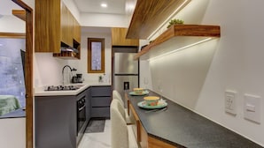 Coffee/tea maker, fridge, microwave, stovetop - Condo Luz Romantic Zone with Rooftop Infinity Pool, Hot Tub (Puerto Vallarta)