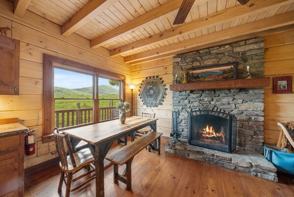Dining - Pet-Friendly Charming Cabin near Boone w/ Views & Fireplace (Todd)