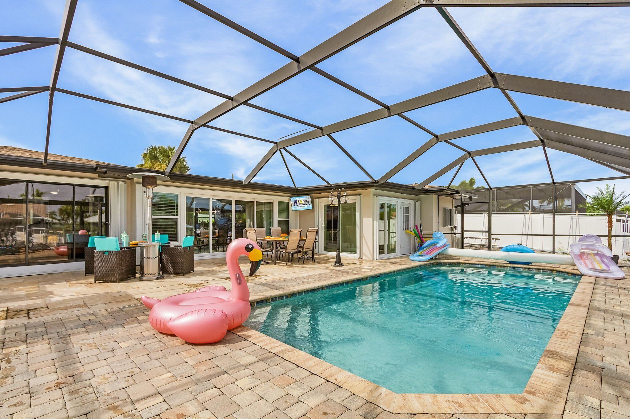 A heated pool