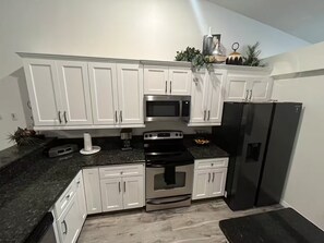 Microwave, oven, stovetop, dishwasher