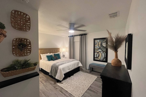 4 dormitorios, tabla de planchar con plancha, wifi y ropa de cama