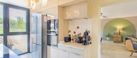 Microwave, oven, dishwasher, highchair