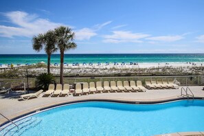 Een verwarmd zwembad