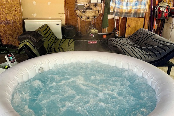 Cozy, glowing walkway guiding you into your peaceful RV retreat