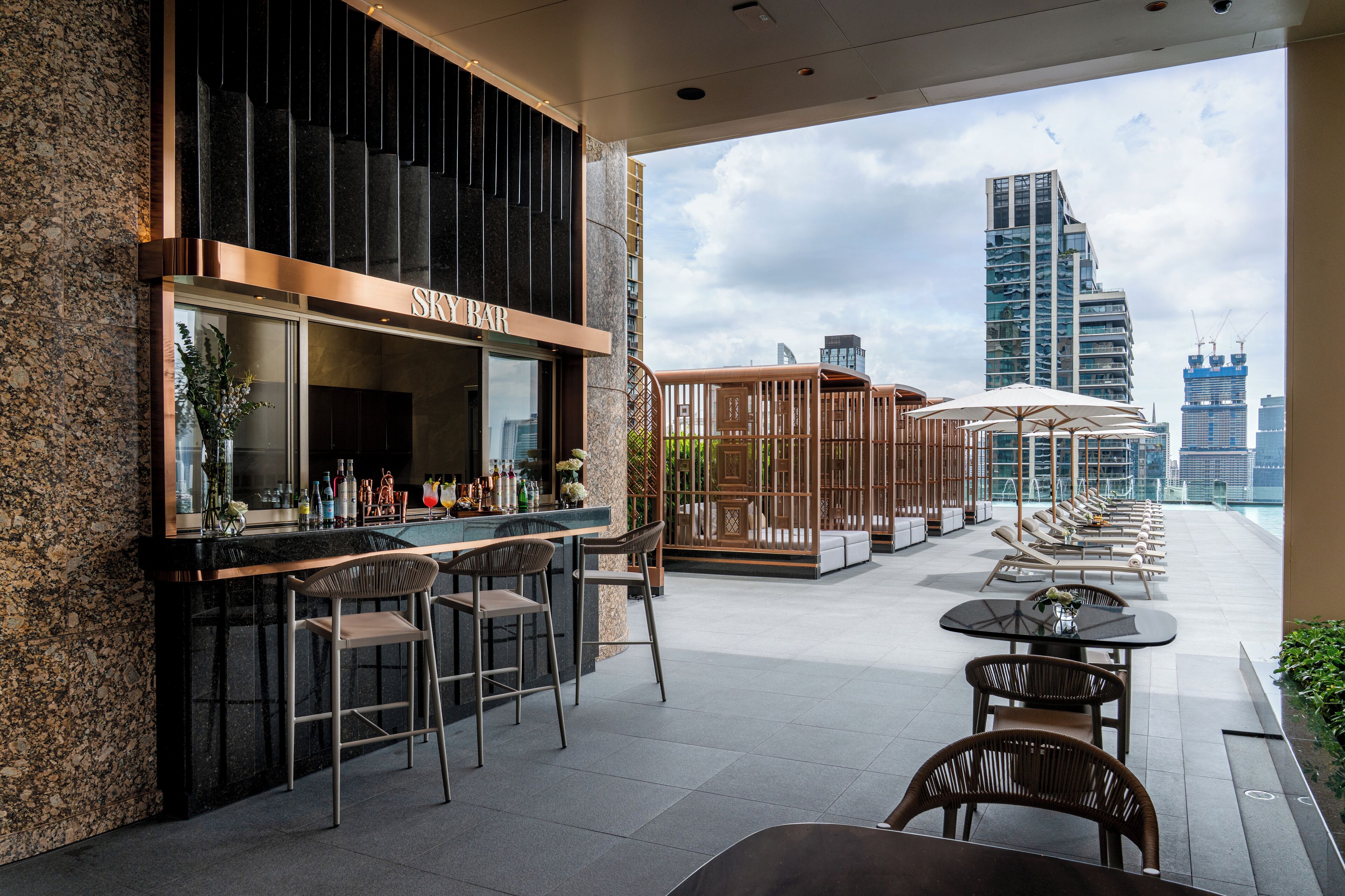 Poolside bar