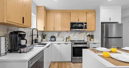 Modern Japandi 2BR w/ Parking & EV Charger