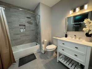 Towels, soap, toilet paper