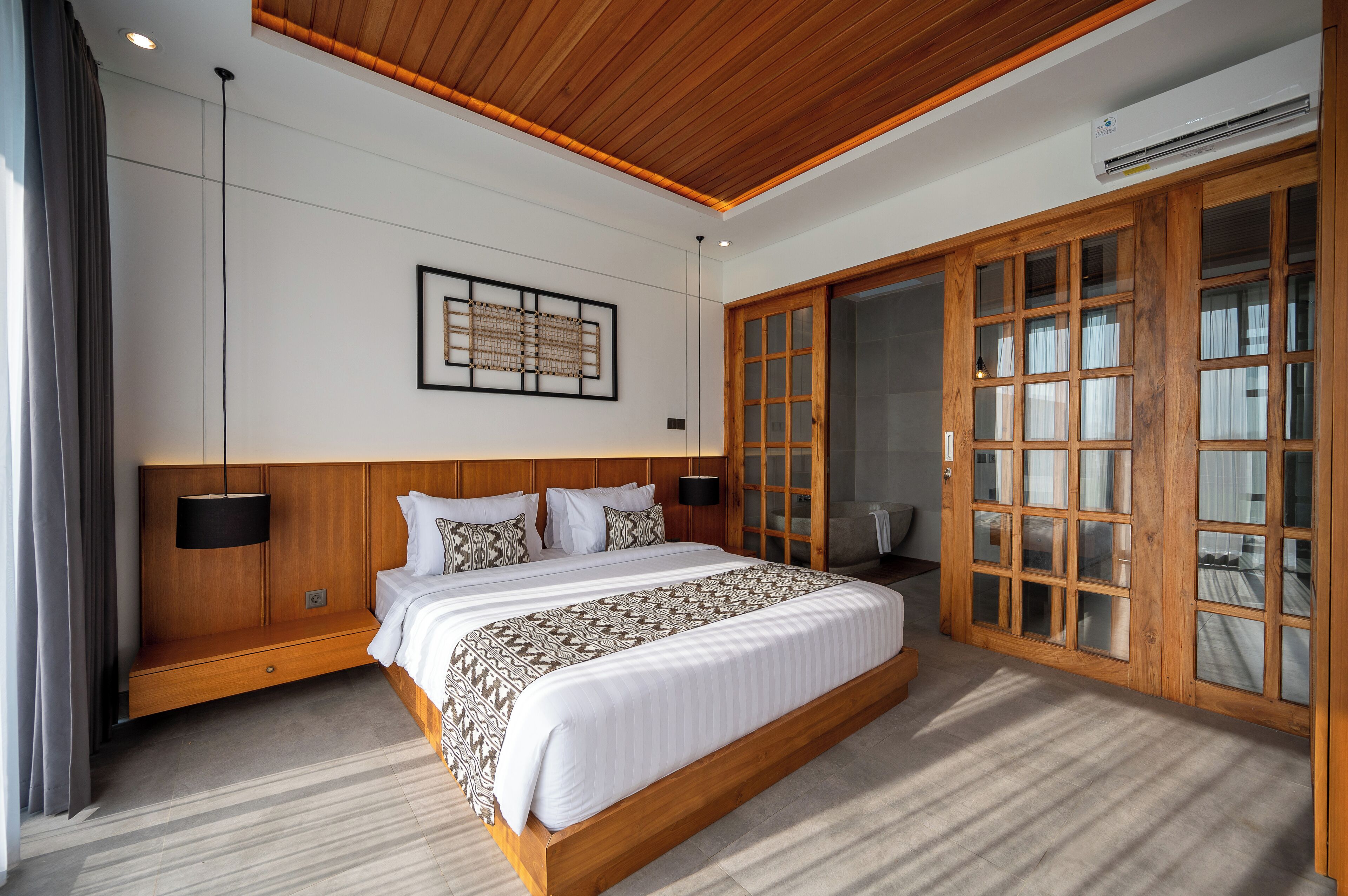 Two Bedroom Pool Villa Rice Field View | In-room safe, desk, laptop workspace, blackout drapes