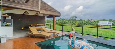 Two Bedroom Pool Villa Rice Field View | Outdoor pool