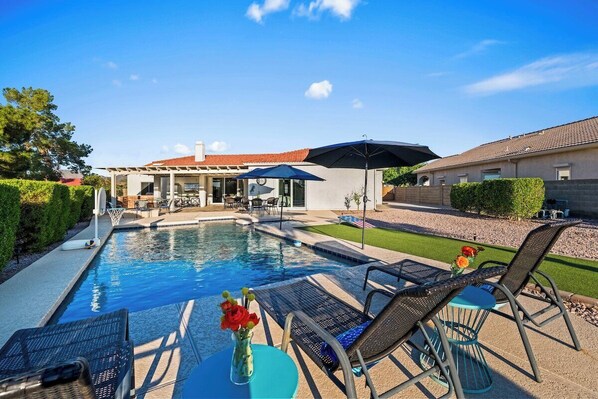 A heated pool