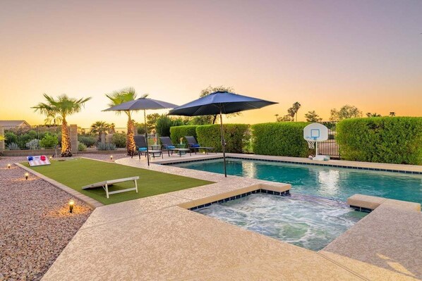A heated pool