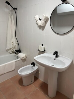 Towels, soap, toilet paper