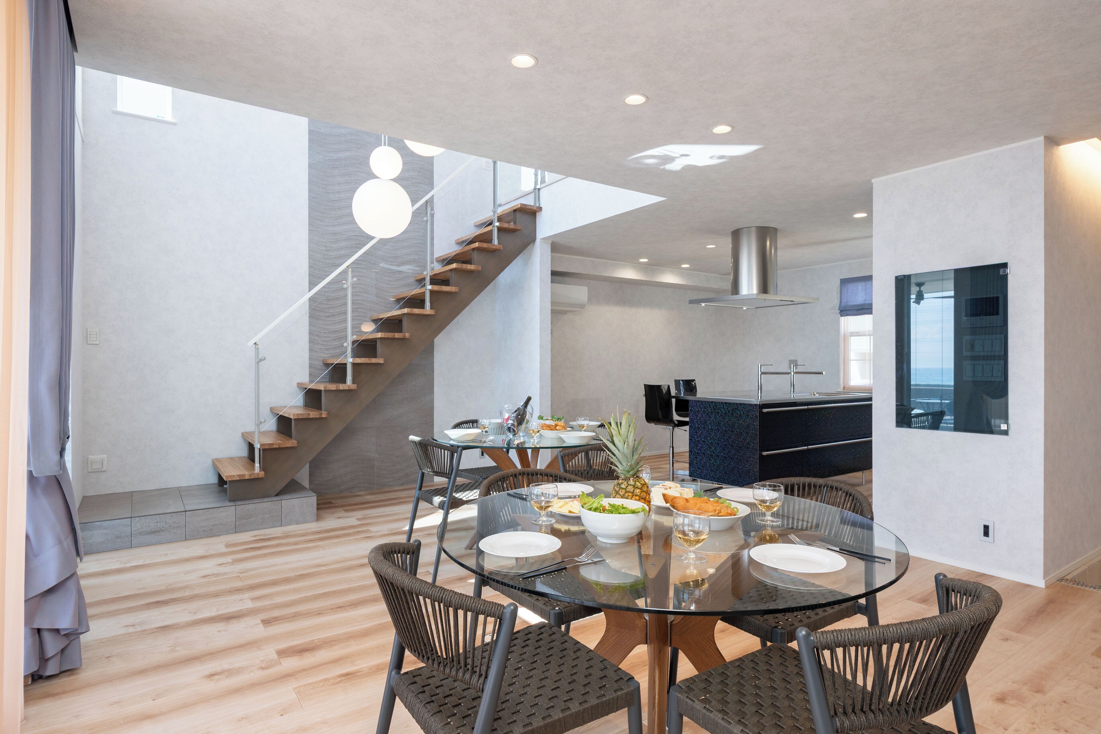 Luxury Villa, Ocean View | Living area | 65-inch flat-screen TV with cable channels