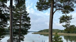 Privat strand og strandbar