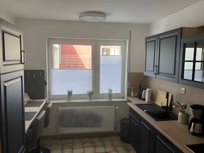 Fridge, oven, stovetop, dishwasher