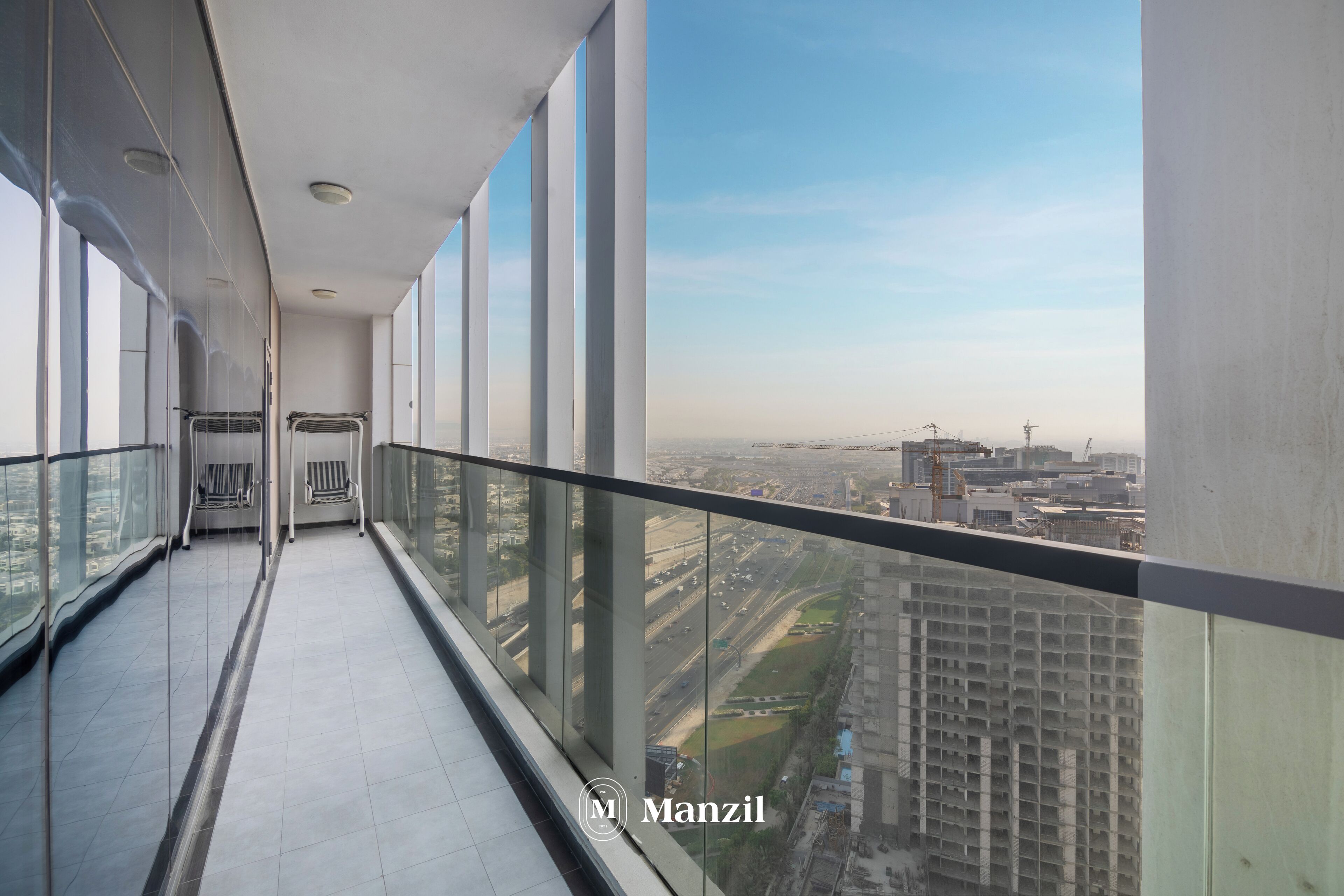 Apartamento superluxo, sacada, vista para a cidade | Sacada