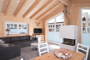 TV connectée, cheminée