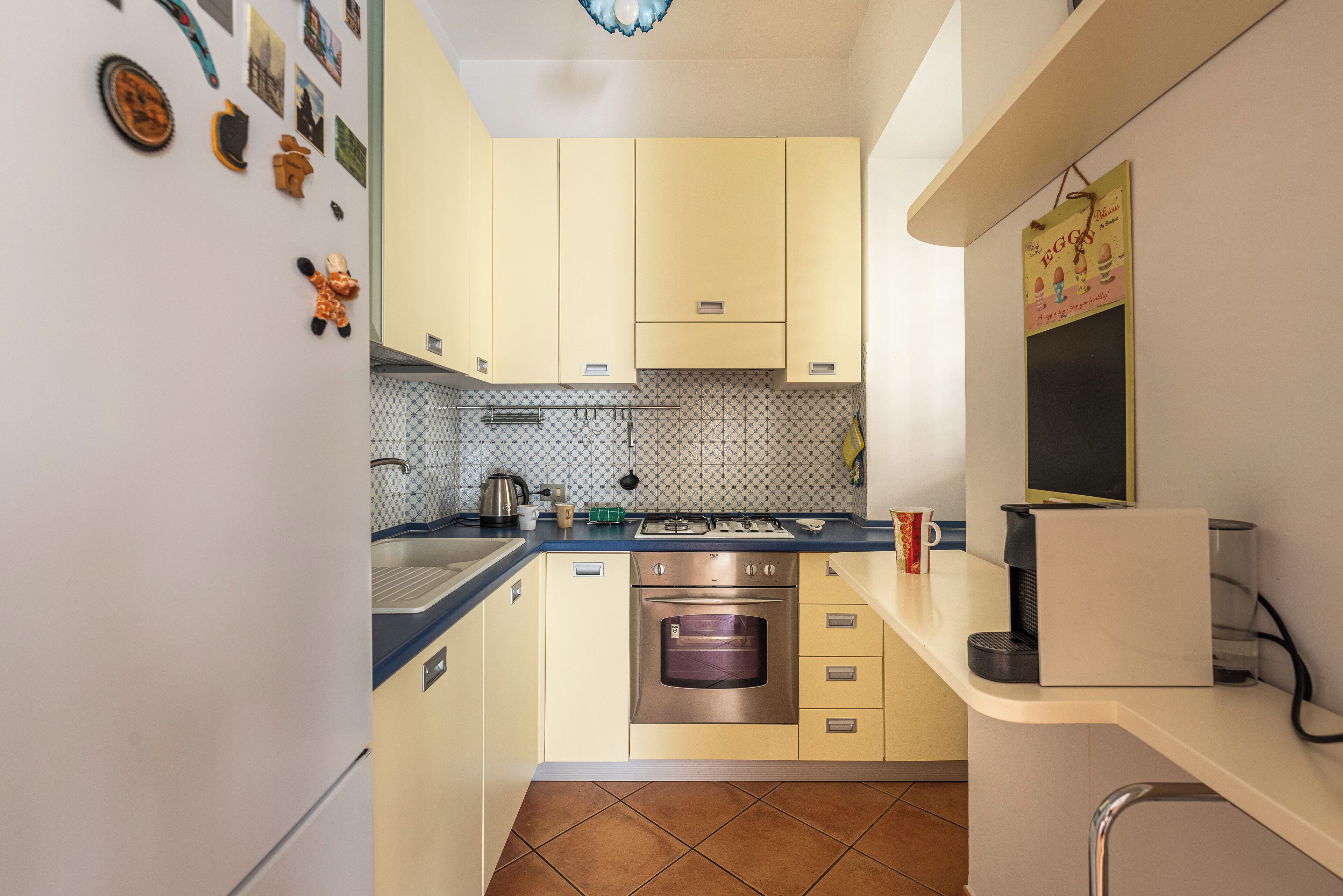 Apartamento, 2 habitaciones, balcón | Cocina privada | Frigorífico, horno, placa de cocina y máquina de café espresso