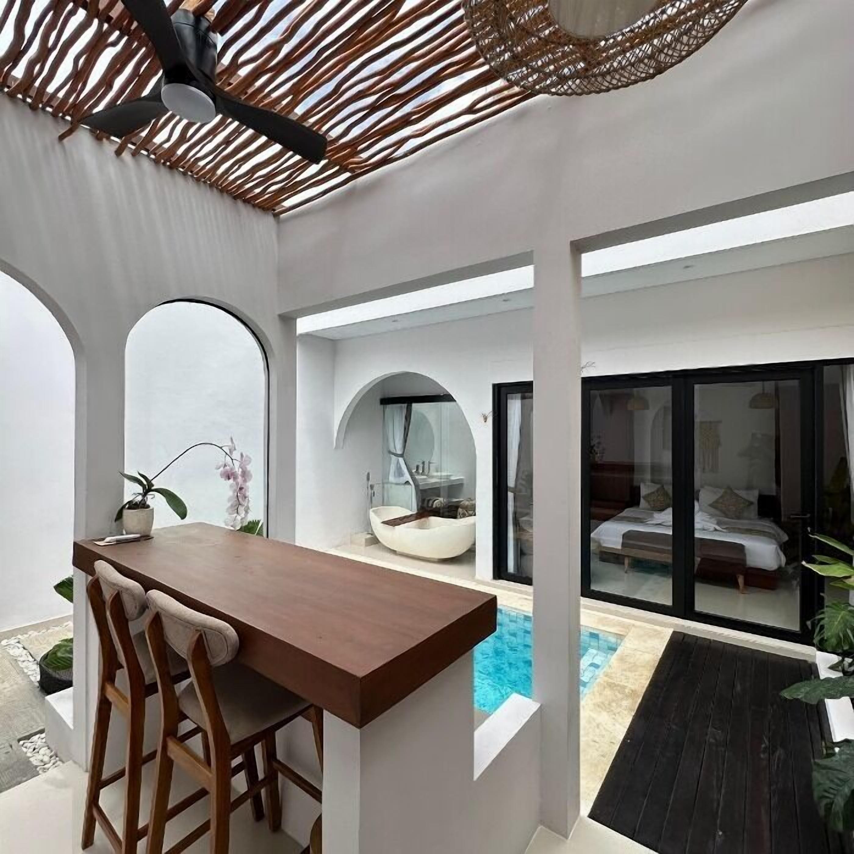 Villa, 1 habitación, alberca privada | Escritorio, wifi gratis y ropa de cama 