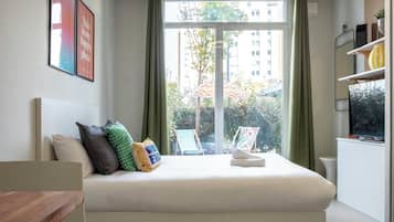 Comfort studio | Geluiddichte muren, gratis wifi, beddengoed