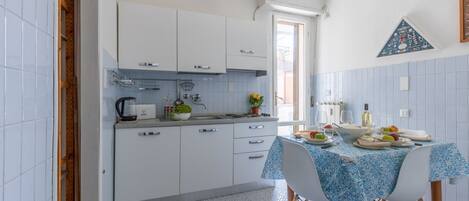 Fridge, microwave, toaster