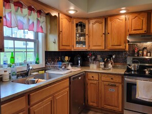 Microwave, oven, stovetop, dishwasher