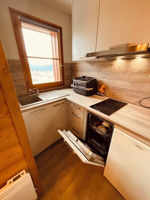 Microwave, oven, stovetop, dishwasher