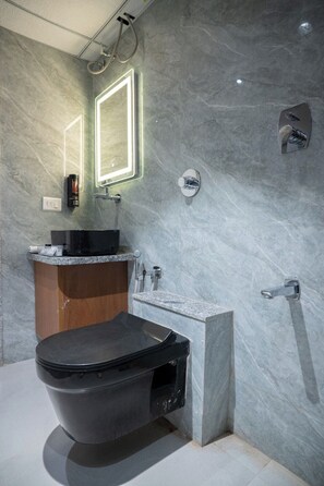 Mini Suite Room | Bathroom | Shower, free toiletries, towels, soap - PRIVILON HOTEL ISCON (Ahmedabad)
