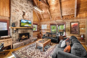 TV, fireplace, DVD player, offices