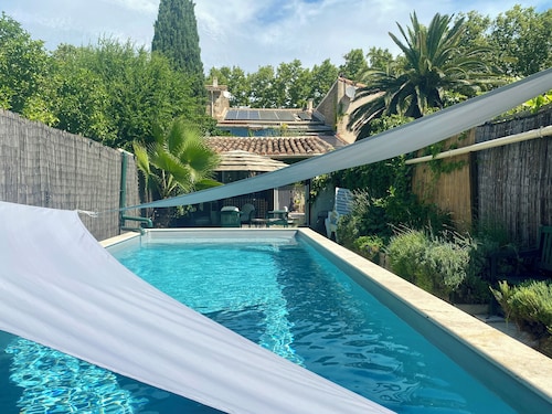 Spacious 5-bedroom house in Tourbes with AC - 5 mins from Pezenas