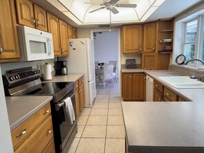 Microwave, oven, stovetop, dishwasher