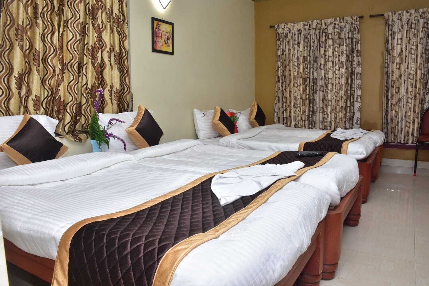 Executive Quadruple Room, Hill View | In-room safe, desk, free WiFi, bed sheets