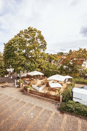 Outdoor dining - Half-Timbered Apartment Lauterbach in the Heart of the Old Town (Lauterbach)