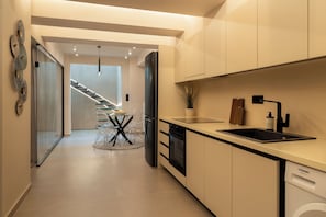 Apartment, 2 Bedrooms, Patio | Private kitchen - FOS Premium Apartments by halu (Thessaloniki)