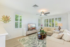 TV, DVD player, stereo