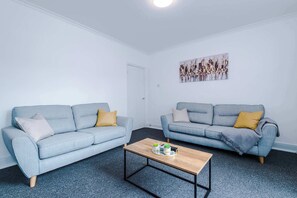 TV, fireplace, offices