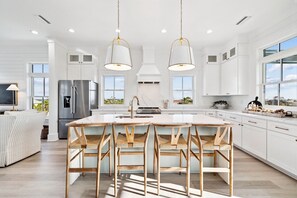 Fridge, microwave, oven, stovetop - New Listing! Bay Views! Beach Access! Garage! Outdoor Shower! Balconies! (Port St. Joe)