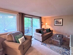 TV, fireplace - Cozy Condo for Adventurous Couples in Sugar Mountain (Sugar Mountain)