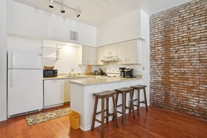Apartment, 1 Bedroom | Private kitchen - Charming Soulard Retreat With Historic Character 1 Bedroom Apts (St. Louis)