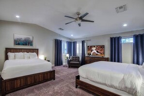 6 bedrooms, iron/ironing board, travel cot, free WiFi