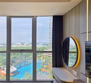 Appartamento, 3 camere da letto, vista piscina | Vista dalla camera
