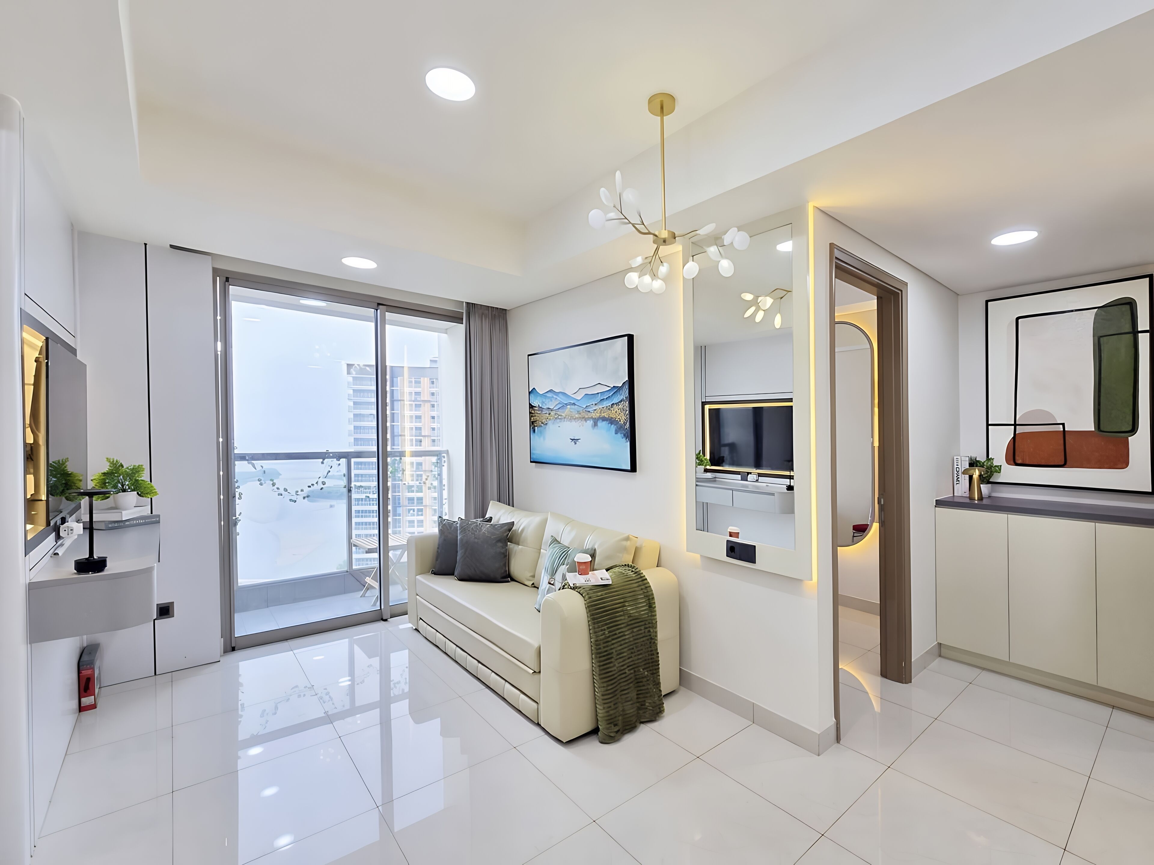 Apartment, 3 Bedrooms, Sea View | Living area