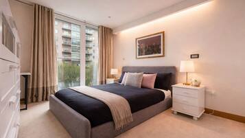 1 bedroom, desk, iron/ironing board, travel cot